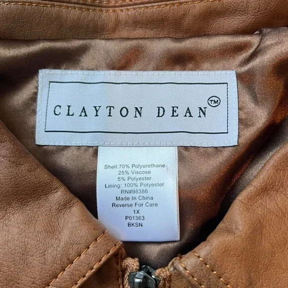 Clayton Dean Brown Leather Jacket - Picture 2 of 8